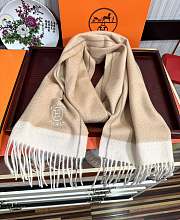 Hermes Light Brown Scarf - 4