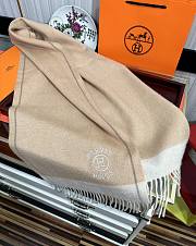 Hermes Light Brown Scarf - 3