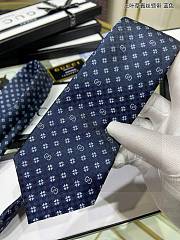 GUCCI Shamrock And Gg Logo Print Silk Tie In Navy - 6