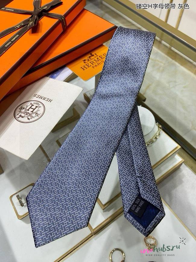 Hermes Blue Tie H Logo - 1