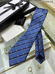 Gucci Blondie Logo Blue Tie - 1