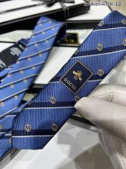 Gucci Blondie Logo Blue Tie - 6