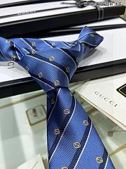 Gucci Blondie Logo Blue Tie - 2