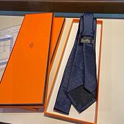 Hermes Navy Tie - 6