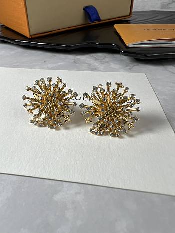 Louis Vutiton Vintage Rhinestone Fireworks Earrings