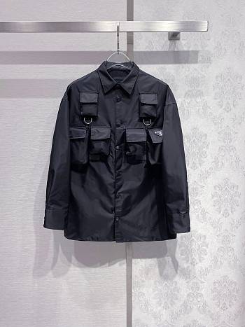 Prada Buttoned shirt with chest pockets and shoulder straps