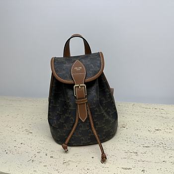 CELINE MINI BACKPACK FOLCO in Triomphe Canvas and calfskin