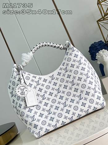 Louis Vuitton Camel White and Blue Bag 35x40x17cm  