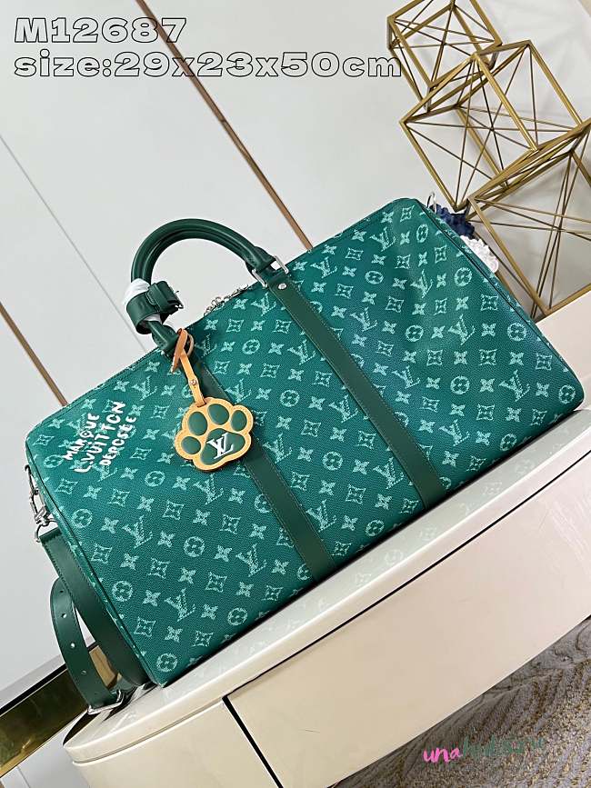 LOUIS VUITTON KEEPALL BANDOULIÈRE 50 GREEN - 1