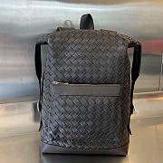 BOTTEGA VENETA Backpack In Intrecciato Hydrology Green Calf Leather - 3