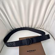 BURBERRY Logo Detail Double D-ring Belt In Black - 1