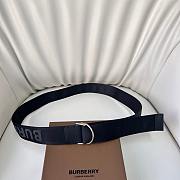 BURBERRY Logo Detail Double D-ring Belt In Black - 2