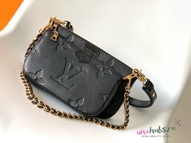 Louis Vuitton Multi Pochette Accessories Monogram Empreinte Black - 1