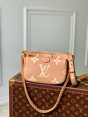 Louis Vuitton Multi Pochette Accessories Monogram Empreinte Bicolor Brown - 1