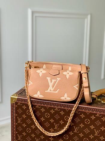 Louis Vuitton Multi Pochette Accessories Monogram Empreinte Bicolor Brown