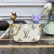 Louis Vuitton Multi Pochette Accessories Monogram Empreinte Bicolor White - 1