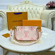 Louis Vuitton Multi Pochette Accessories Monogram Empreinte Bicolor Pink - 1