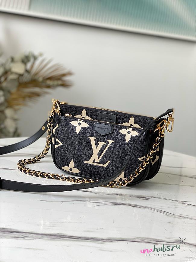 Louis Vuitton Multi Pochette Accessories Monogram Empreinte Black Bicolor - 1