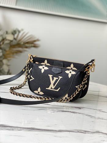 Louis Vuitton Multi Pochette Accessories Monogram Empreinte Black Bicolor