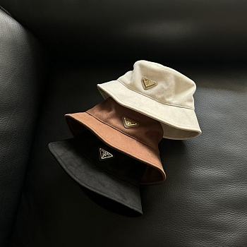 Prada Suede Leather Bucket Hat