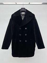 YSL Cassandre Peacoat in Cotton Velvet - 3