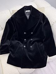 YSL Cassandre Peacoat in Cotton Velvet - 5