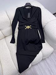 Versace Belt detailed hooded dress - 1