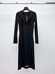 Versace Belt detailed hooded dress - 4