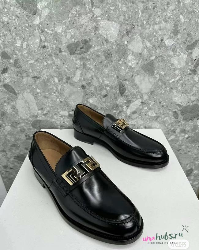 Versace Greca Loafers Black, Gold - 1