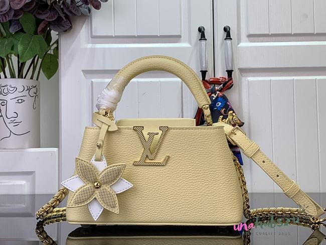 LOUIS VUITTON CAPUCINES EAST-WEST YELLOW BAG - 1