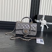 Chanel Flap Bag Top Handle Patent Leather 12 × 20 × 6 cm - 1