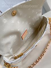 Louis Vuitton Ivy Chain Wallet White Canvas 23.5x12x.3cm - 2