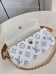 Louis Vuitton Ivy Chain Wallet White Canvas 23.5x12x.3cm - 3