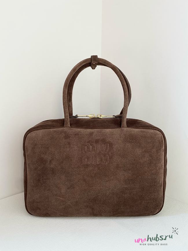 Miu Miu Brown Suede Beau Bag - 1