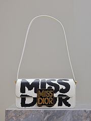 Miss Dior Allover Leather Shoulder Bag - 22 x 11 x 6cm - 3