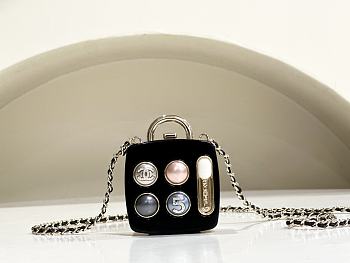 Chanel Leather, Resin & Strass Eyeshadow Palette Pendant Necklace