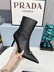 Prada Ankle High Heel Leather Boots - 4