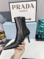 Prada Ankle High Heel Leather Boots - 3