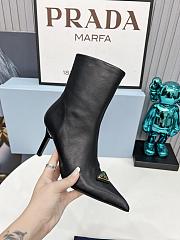 Prada Ankle High Heel Leather Boots - 2