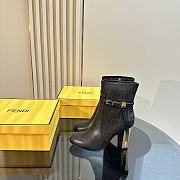 Fendi Delfina leather short heeled boots - 3