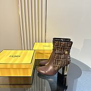 Fendi Delfina leather short heeled boots - 2