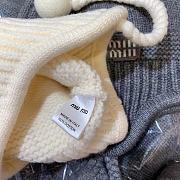 Miu Miu Gray Wool And Cashmere Beanie - 3