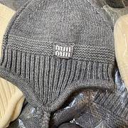 Miu Miu Gray Wool And Cashmere Beanie - 2