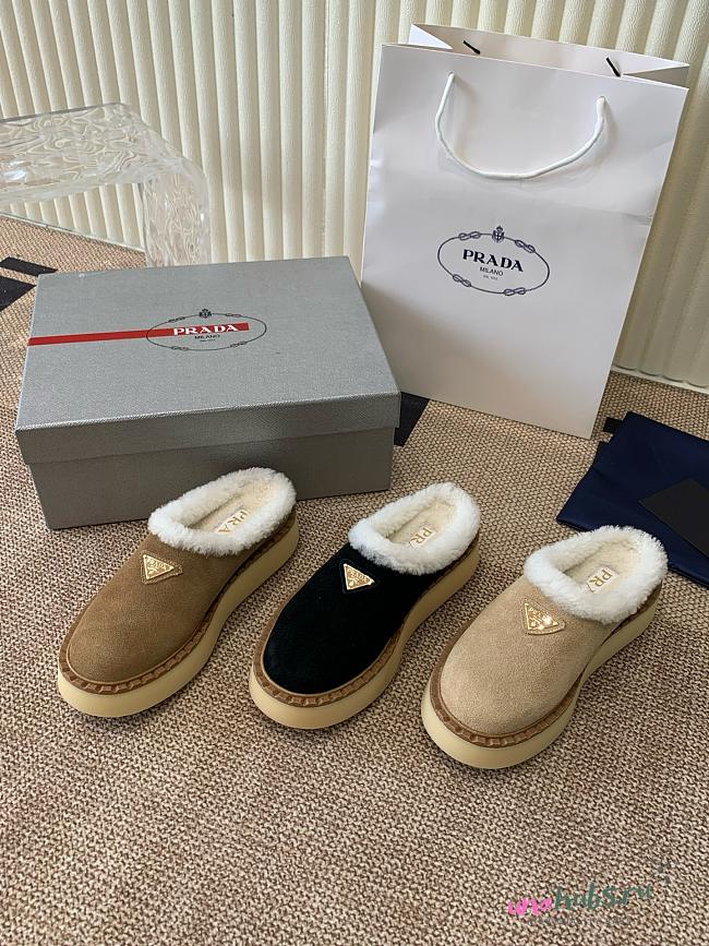 Prada Suede Mules - 1