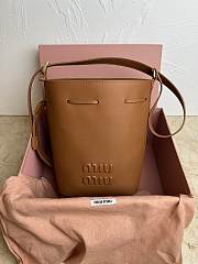 Miu Miu Leather Bucket Bag 16X 22.5X14CM - 2