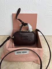 Miu Miu Mini Arcadie Leather Black Bag - 10.5x4cm - 2