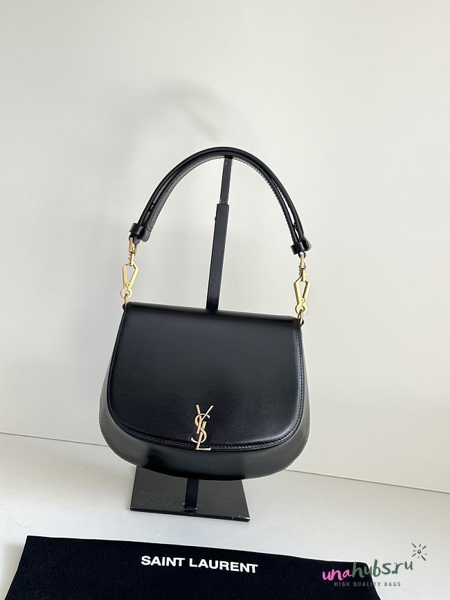 YSl Nola Black Leather Bag - 17.5x21x8CM - 1