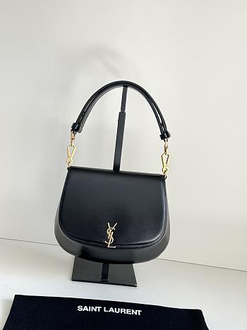 YSl Nola Black Leather Bag - 17.5x21x8CM