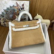 Hermes Kelly Shearling brown 35 - 2