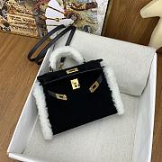 Hermes Teddy Mini Kelly II 20 Gris Caillou Black - 6